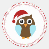 Weihnachtsschale Runder Aufkleber (Vorderseite)