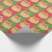 Weihnachtsschale Santa Asche Geschenkpapier (Ecke)