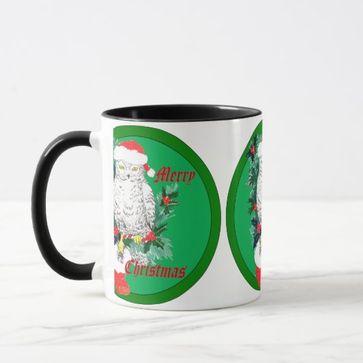 Weihnachtsschale Strumpf und Holly Designed Tasse (Links)