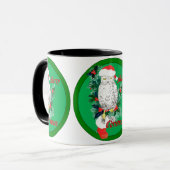 Weihnachtsschale Strumpf und Holly Designed Tasse (Vorderseite Links)