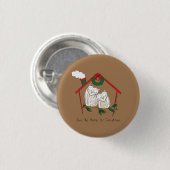 Weihnachtsschale Zuhause Niedlich Button (Vorne & Hinten)