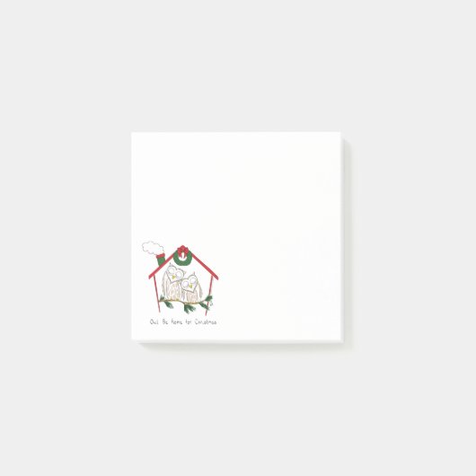 Weihnachtsschale Zuhause Niedlich Post-it Klebezettel (Vorderseite)