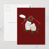 Weihnachtsschale Zuhause Niedlich Postkarte (Vorne/Hinten)