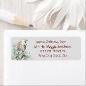 Weihnachtsschalen-Eule-Etikett (Insitu)