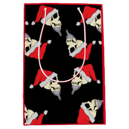 Weihnachtsschalen mit Weihnachtsmannmützen Geschen Mittlere Geschenktüte