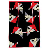 Weihnachtsschalen mit Weihnachtsmannmützen Geschen Mittlere Geschenktüte (Rückseite)