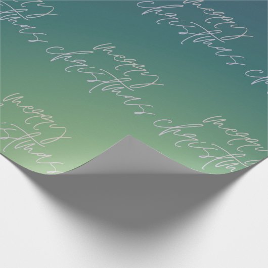 Weihnachtsschatten | Gradient Text Ombre | Geschenkpapier (Ecke)