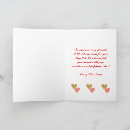 Weihnachtsschatze mit Liebe Feiertagskarte (Innenseite)