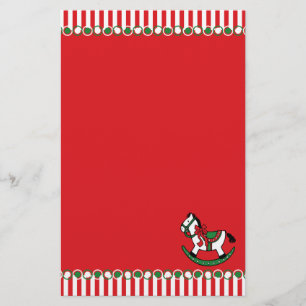 WeihnachtsSchaukelpferd Briefpapier