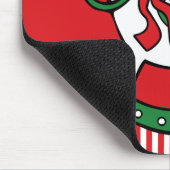 WeihnachtsSchaukelpferd-Gewohnheit Mousepad (Ecke)