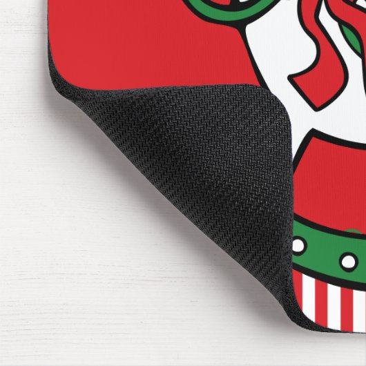 WeihnachtsSchaukelpferd-Gewohnheit Mousepad (Ecke)
