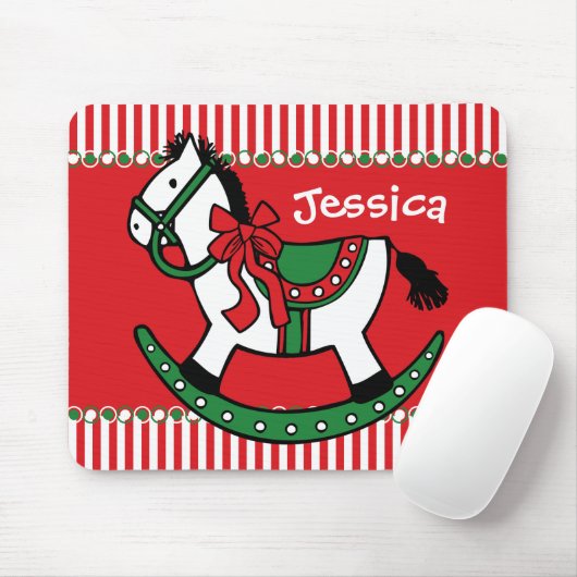 WeihnachtsSchaukelpferd-Gewohnheit Mousepad (Mit Mouse)