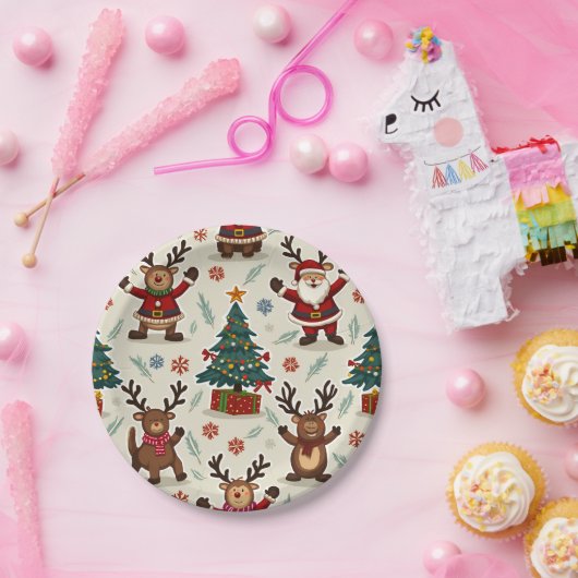 Weihnachtsscheibe Pappteller (Party)