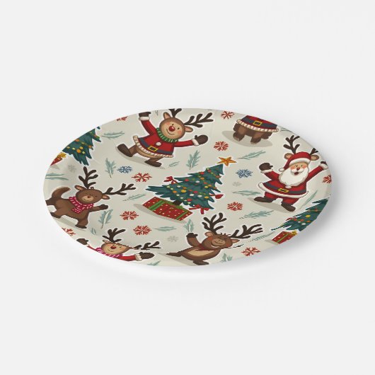 Weihnachtsscheibe Pappteller (Schrägansicht)