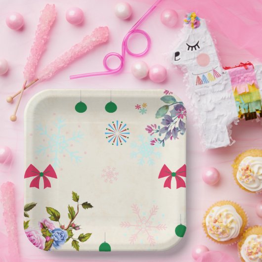 Weihnachtsscheibe Pappteller (Party)