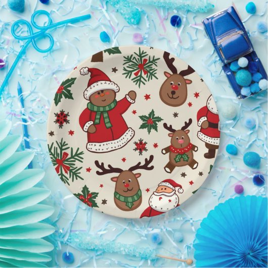 Weihnachtsscheibe Pappteller (Party)