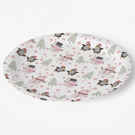 Weihnachtsscheibe Pappteller (Schrägansicht)