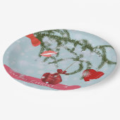 Weihnachtsscheibe Pappteller (Schrägansicht)