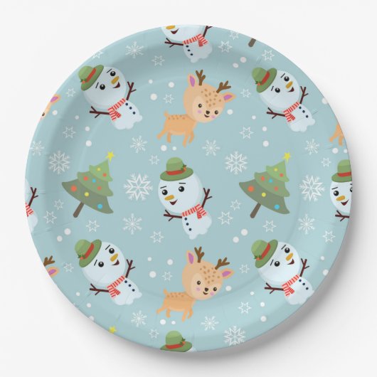 Weihnachtsscheibe Pappteller (Vorderseite)