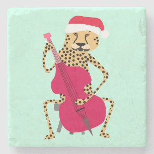 Weihnachtsschenkel Bass Steinuntersetzer