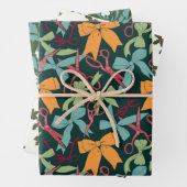 Weihnachtsschere, Bows, Holly und Mistletoe Geschenkpapier Set (Beispiel)