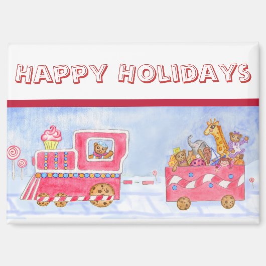 Weihnachtsschienzugmagnet Magnet (Vorderseite)