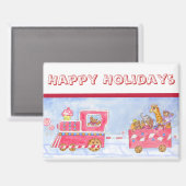 Weihnachtsschienzugmagnet Magnet (Vorderseite/Rückseite)