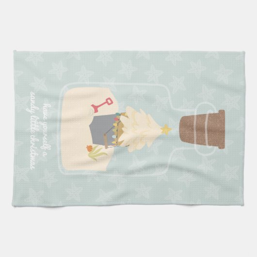 Weihnachtsschiff Geschirrtuch (Horizontal)