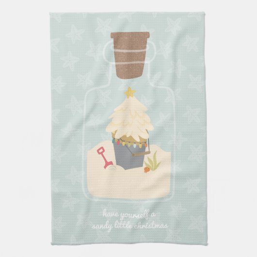 Weihnachtsschiff Geschirrtuch (Vertikal)