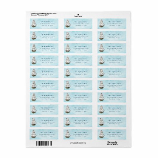 Weihnachtsschiff-Rücksendeadresse (Vorne)