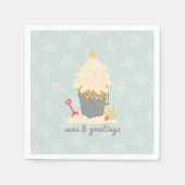 Weihnachtsschiff Serviette (Vorderseite)