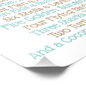 Weihnachtsschild 12 Weihnachtstage am Strand Fotodruck (Ecke)