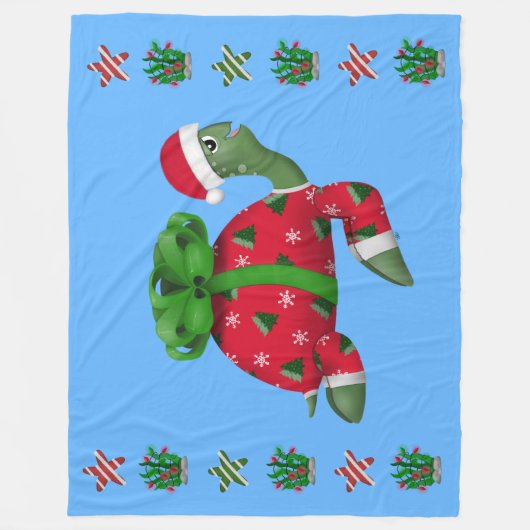 Weihnachtsschild Fleecedecke (Vorderseite)