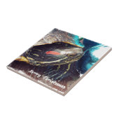 Weihnachtsschild Fliese (Seite)