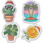 Weihnachtsschild für Pflanze Aufkleber (Vorderseite)