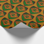 Weihnachtsschild-Gold Geschenkpapier (Ecke)