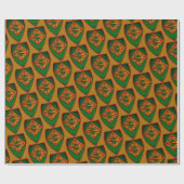 Weihnachtsschild-Gold Geschenkpapier (Flach)