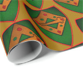 Weihnachtsschild-Gold Geschenkpapier (Rolleneckpunkt)