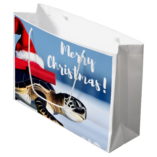 Weihnachtsschild Große Geschenktüte (Vorderseite Schrägansicht)