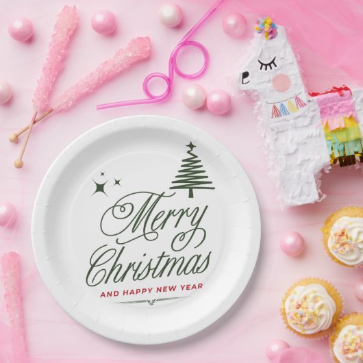 Weihnachtsschild Pappteller (Party)