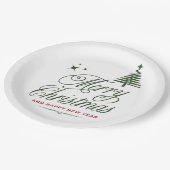 Weihnachtsschild Pappteller (Schrägansicht)