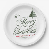 Weihnachtsschild Pappteller (Vorderseite)
