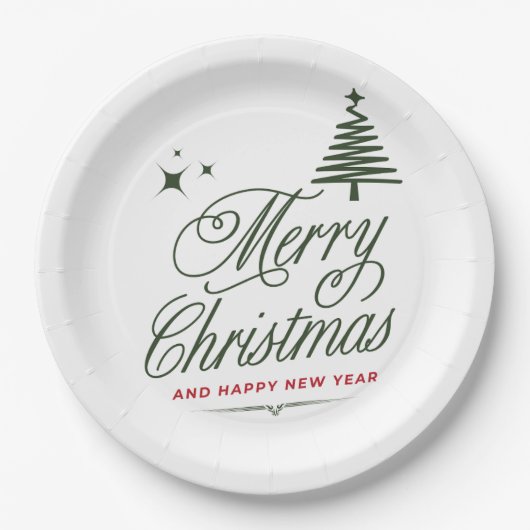 Weihnachtsschild Pappteller (Vorderseite)