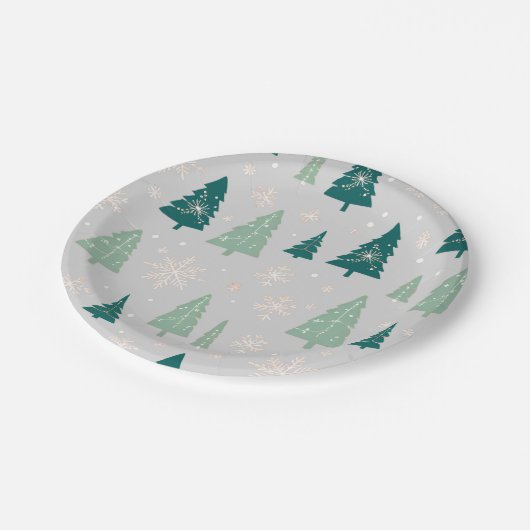 Weihnachtsschild Pappteller (Schrägansicht)