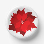 Weihnachtsschild rot-weiß pappteller (Vorderseite)