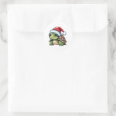 Weihnachtsschild Runder Aufkleber (Tasche)