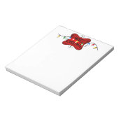 Weihnachtsschild und String-Leuchten Note Plage Notizblock (Rotiert)