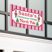 Weihnachtsschildbanner im Retro-Stil von Santa Banner (Äußeres Gebäude)