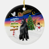 Weihnachtsschilder - Belgische Schafhunde Keramikornament (Hinten)