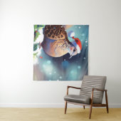 Weihnachtsschildkröte 2 wandteppich (Beispiel (Horizontal))